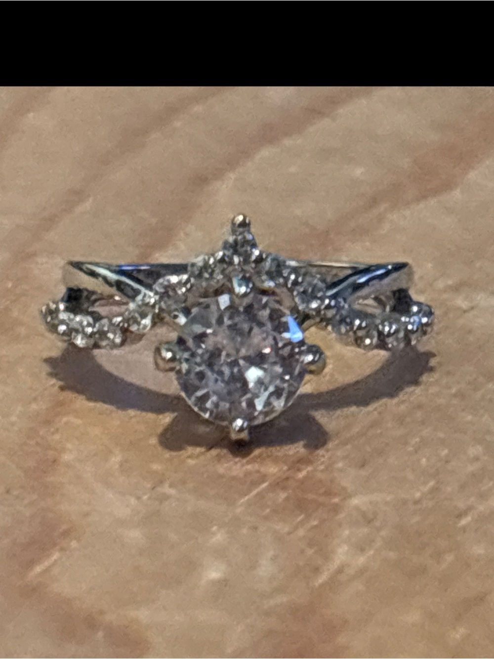 925 Sterling Silver Round Center Stone Filigree Engagement Ring